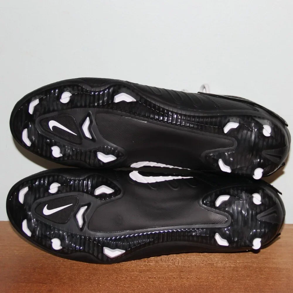 Nike Alpha Huarache 9 Elite Mid Lacrosse Cleats Mens 12 Black White